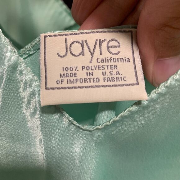 Jayre Womens Vintage Made in USA Satin Mint Green Camisole Top M Y2K 90s - Picture 2 of 4